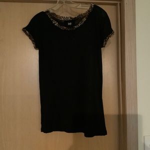 Dolce & Gabbana leopard trimmed t-shirt